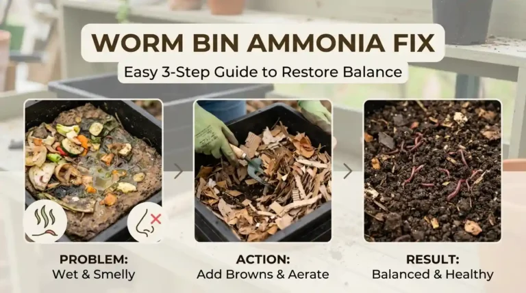 Worm Bin Smells Like Ammonia, Fix it.