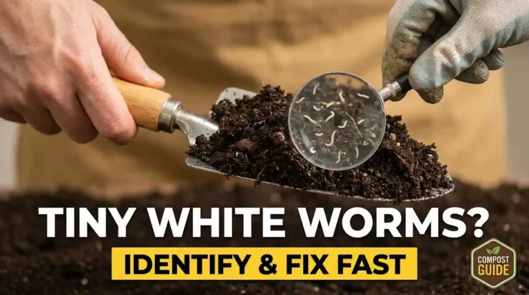 tiny white worms in compost